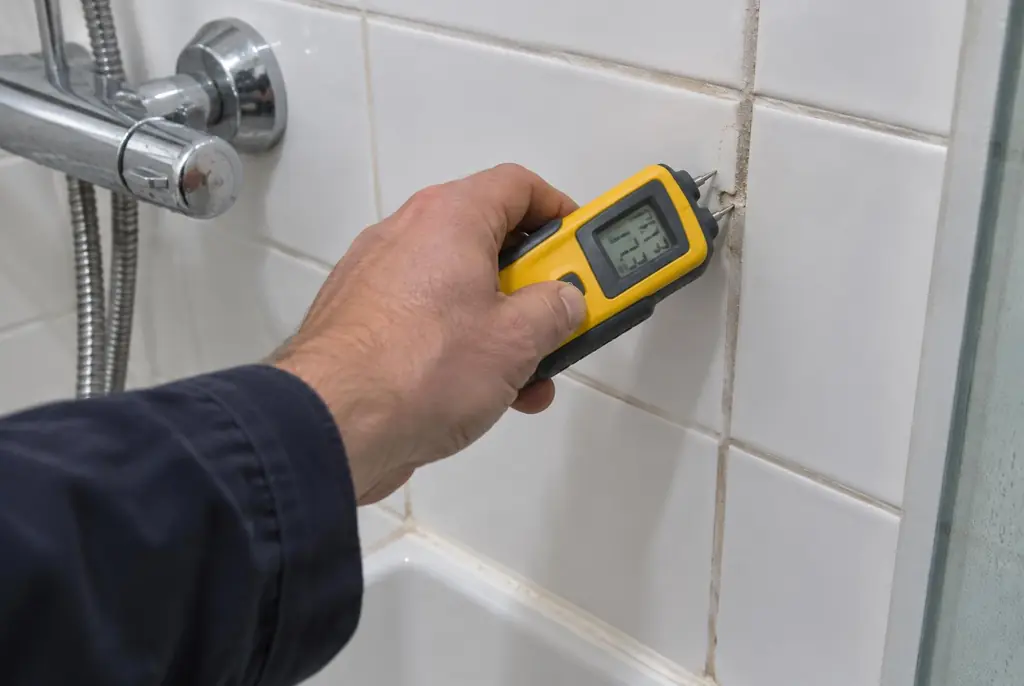 Lekdetectie Boxtel – vochtmeter op badkamertegels bij de douche